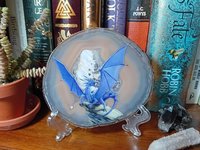 Dragon Painting on Agate, Dragon Gift, Dragon Present