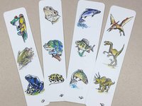 Animals Bookmark, Reptiles, Chameleon, Bearded Dragon, Leopard Gecko, Frogs, Fish, Dinosaurs Bookmark