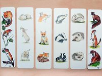 British Mammals Bookmark, Hedgehog, Badger, Fox, Dormouse, Otter, Stoat, Pine Marten, Rabbit, Wood Mice, Harvest Mice