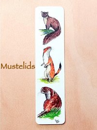 British Mammals Bookmark, Hedgehog, Badger, Fox, Dormouse, Otter, Stoat, Pine Marten, Rabbit, Wood Mice, Harvest Mice
