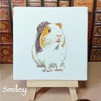 Guinea pig miniature art print