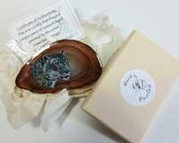 Snow Leopard Painting on Agate
