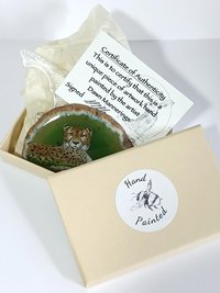 Cheetah Painting on Agate