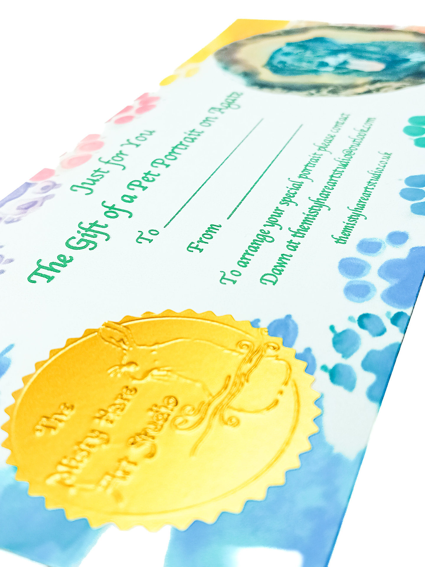 Pet Portrait On Agate Gift Voucher