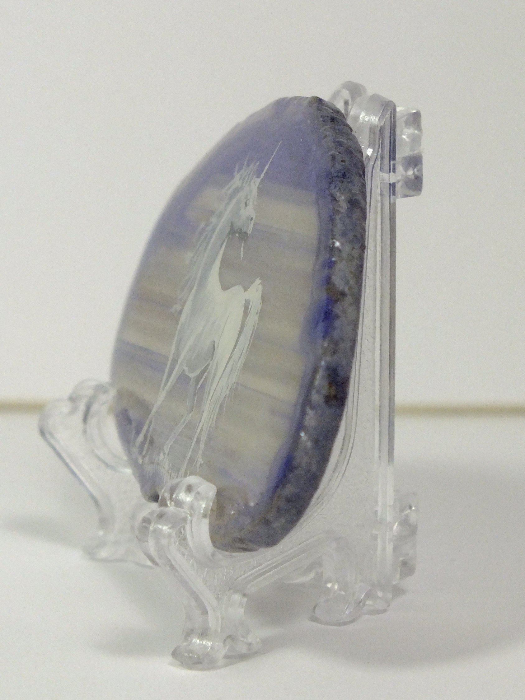 Unicorn Painting on Agate