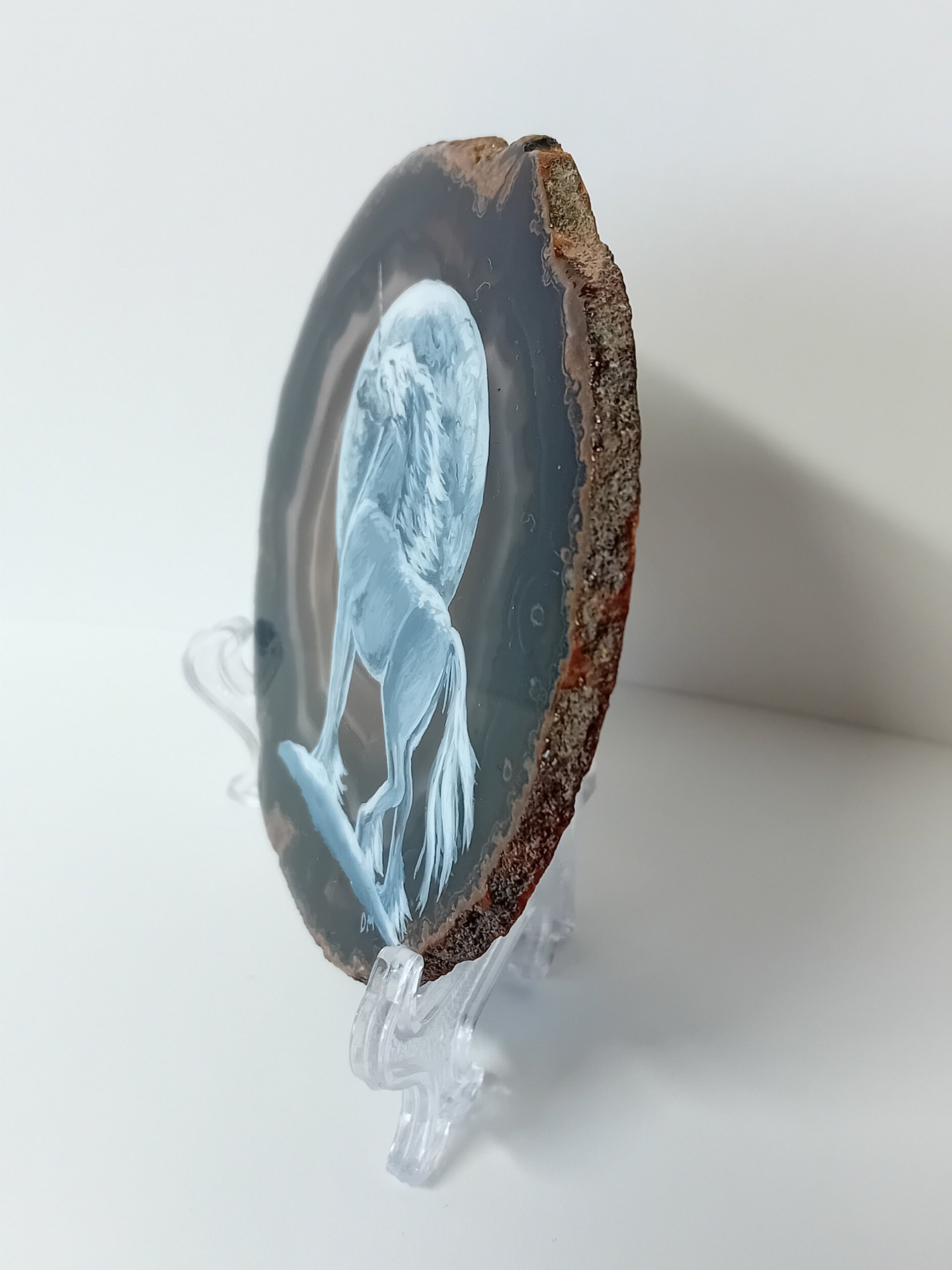 Unicorn Painting on Agate