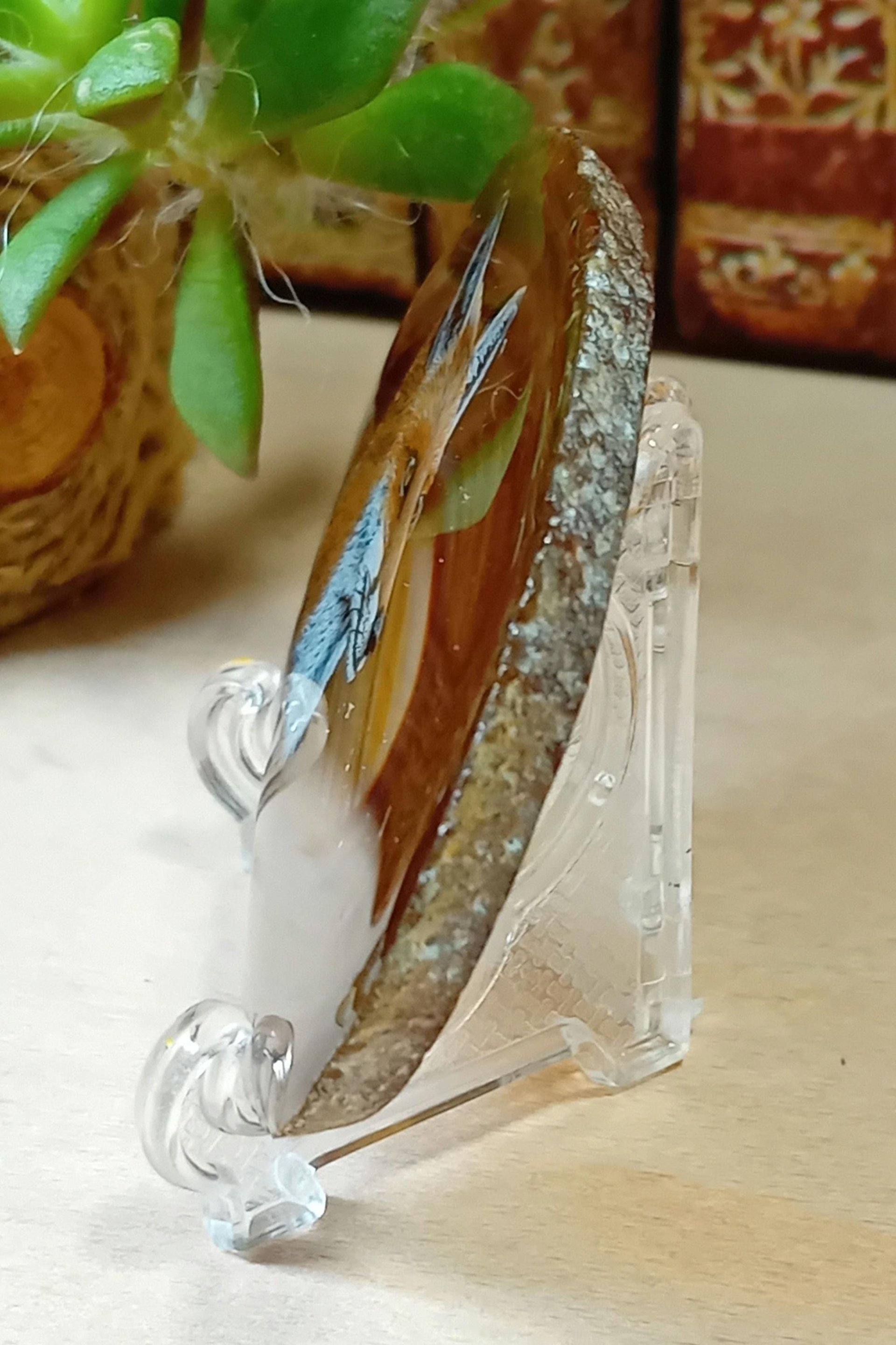 Fox Painting on Agate