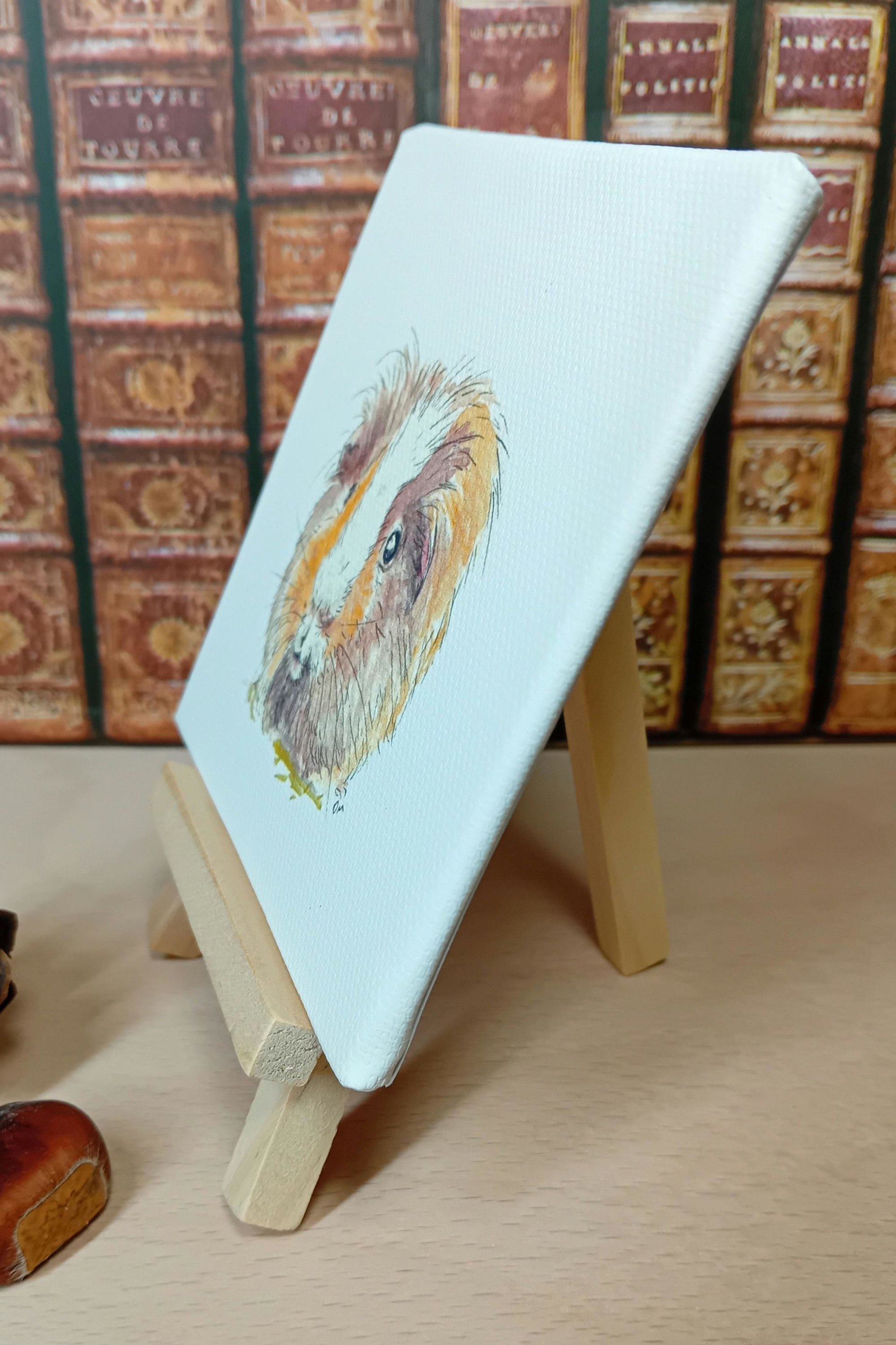 Guinea pig miniature art print