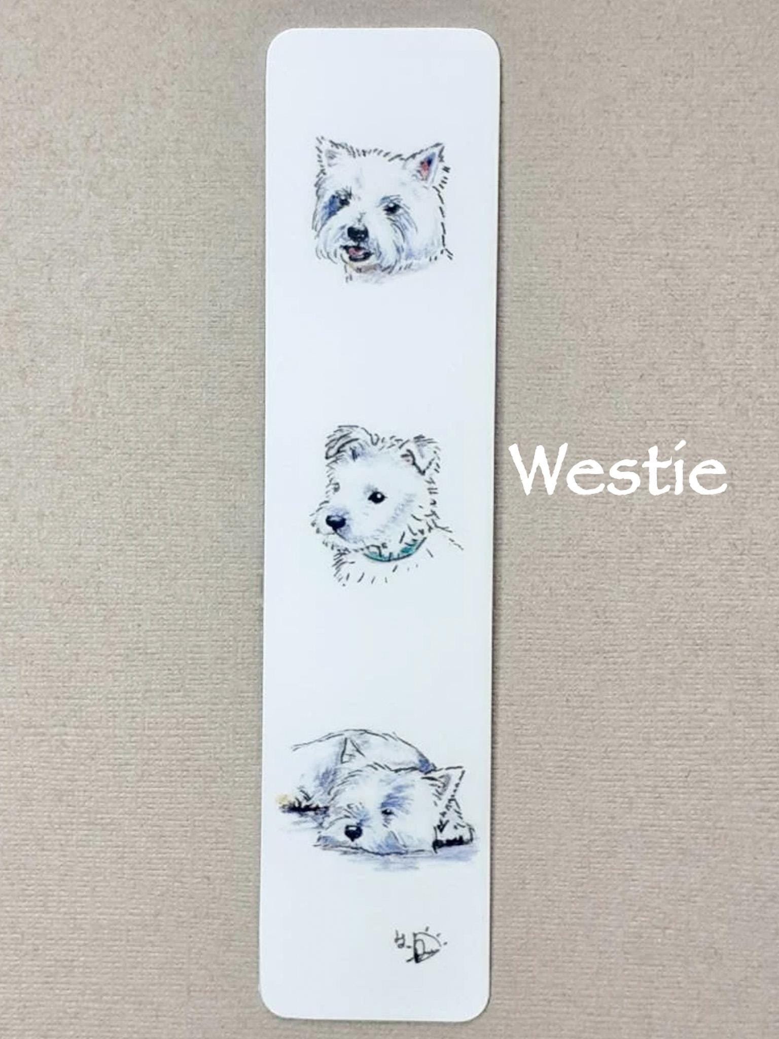 Terrier Bookmark, Staffie Bull Terrier, Westie, English Bull Terrier, Scottish Terrier, Jack Russell, Yorkshire Terrier, Border Terrier
