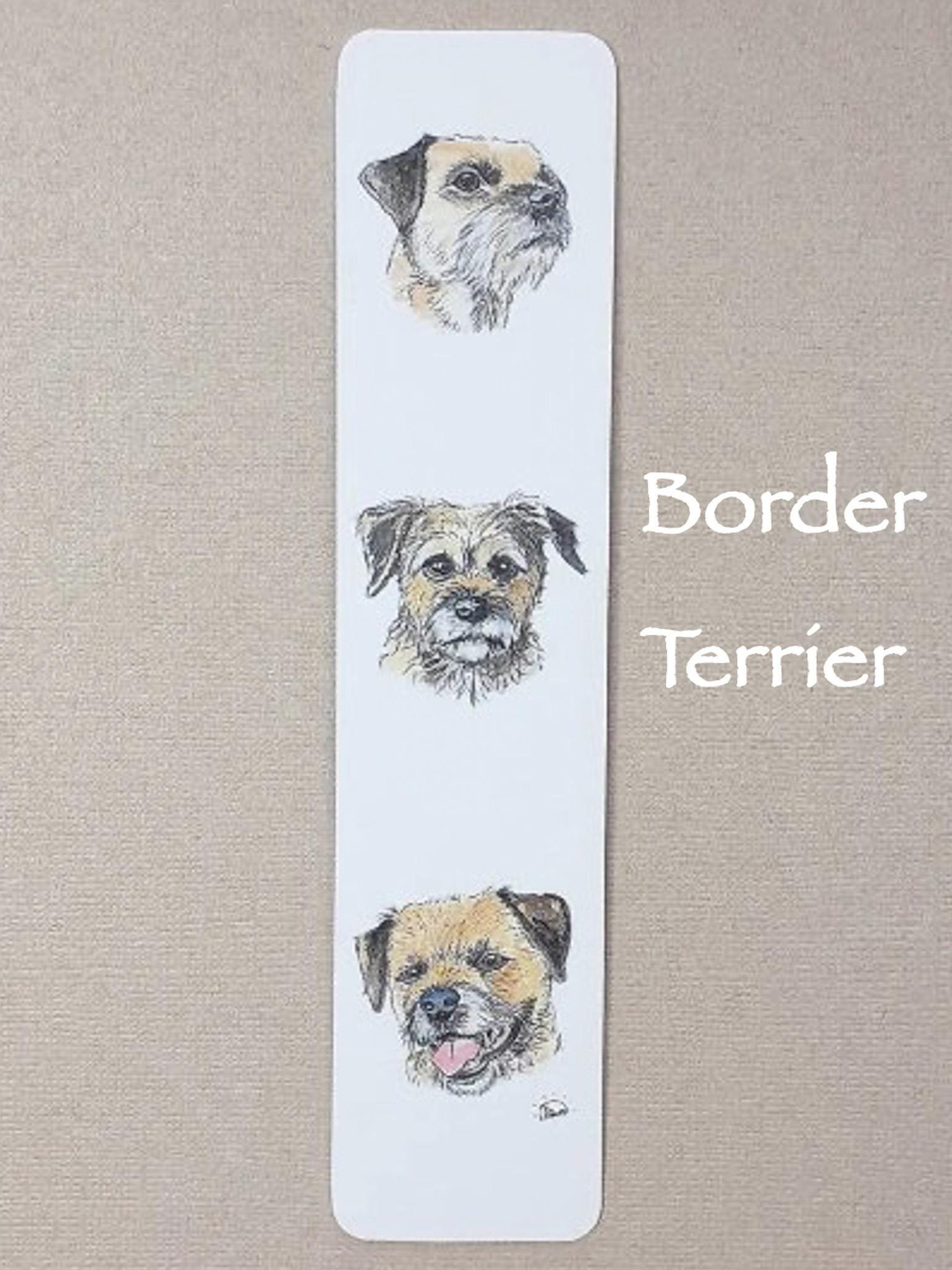 Terrier Bookmark, Staffie Bull Terrier, Westie, English Bull Terrier, Scottish Terrier, Jack Russell, Yorkshire Terrier, Border Terrier