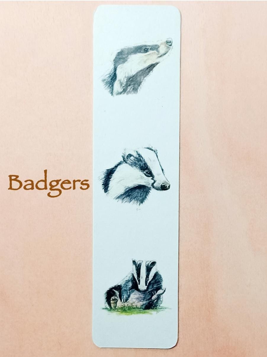 British Mammals Bookmark, Hedgehog, Badger, Fox, Dormouse, Otter, Stoat, Pine Marten, Rabbit, Wood Mice, Harvest Mice
