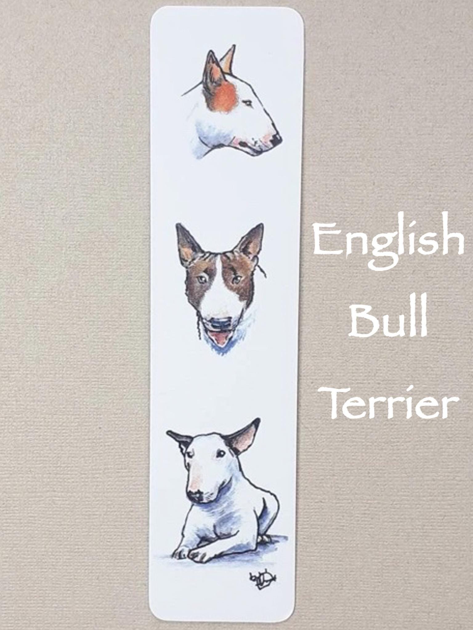 Terrier Bookmark, Staffie Bull Terrier, Westie, English Bull Terrier, Scottish Terrier, Jack Russell, Yorkshire Terrier, Border Terrier