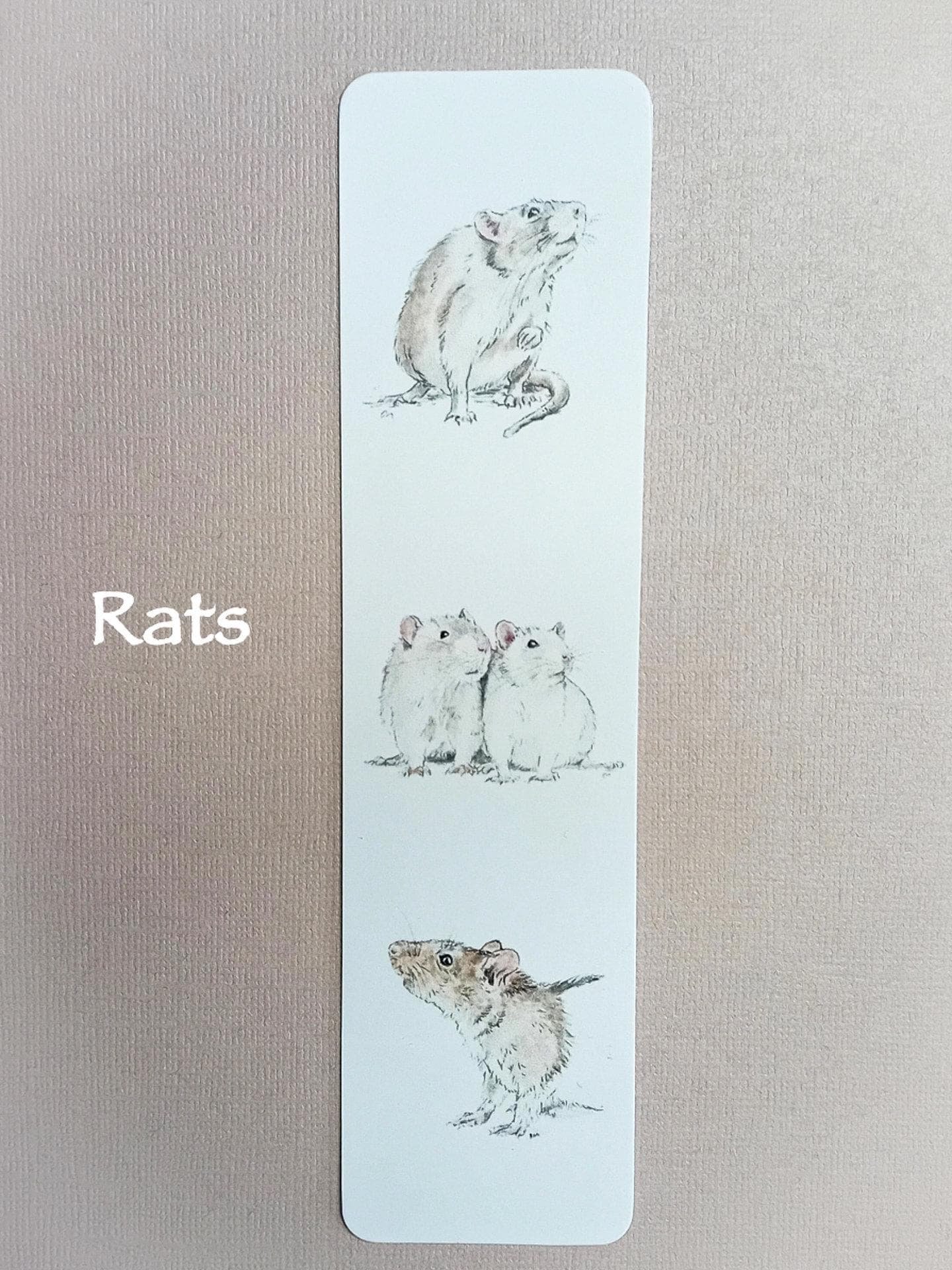 Little Pet Animal Bookmarks, Hamster Bookmark, Rabbit Bookmark, Rat Bookmark, Guinea Pig Bookmark, Pet Bookmark