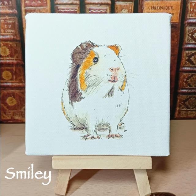 Guinea pig miniature art print