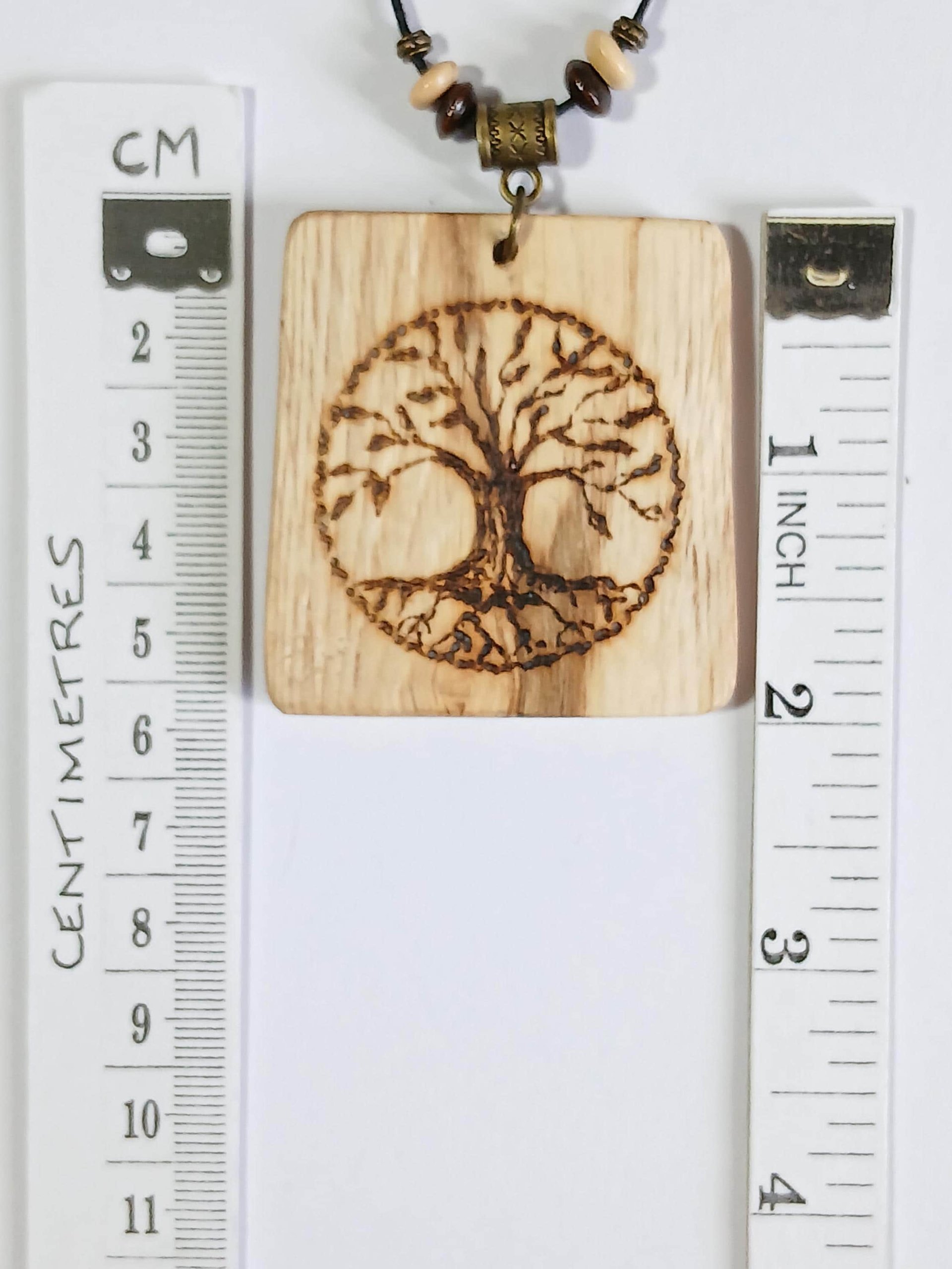 Tree of Life Hand Drawn Oak Wood Pendant, Celtic Tree of Life Pendant