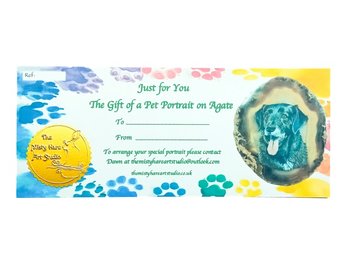 Pet Portrait On Agate Gift Voucher