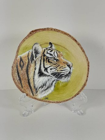 Tiger Painting on Wood